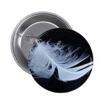 Plume blanche - angélique par nature badge