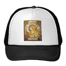 Plume de La d'Alphonse Mucha Casquettes De Camionneur