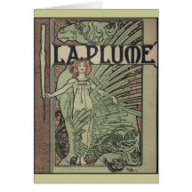 Plume de La par Alfons Mucha Carte