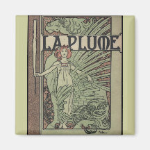 Plume de La par Alfons Mucha Aimants Pour Réfrigérateur