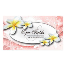 Plumeria blanc orange de carte de visite élégant d