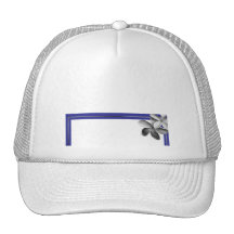 Plumeria bleu et argenté casquette