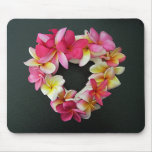 Plumeria en anneau de coeur sur le mousepad tapis de souris