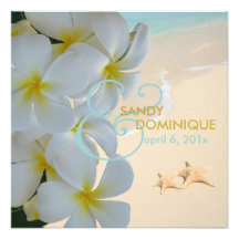 Plumeria Lei /beach/starfish de PixDezines tropica Invitations