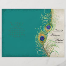 Plumes de paon - Teal, épousant le programme Prospectus