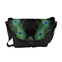 Plumes vertes avec le noir besace