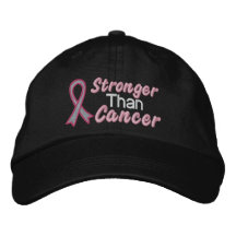 Plus fort que le cancer du sein casquette brodée