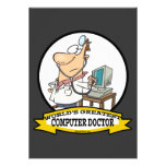 PLUS GRAND DOCTEUR MEN CARTOON D'ORDINATEUR DES MO INVITATIONS PERSONNALISABLES