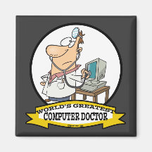 PLUS GRAND DOCTEUR MEN CARTOON D'ORDINATEUR DES MO MAGNETS POUR RÉFRIGÉRATEUR