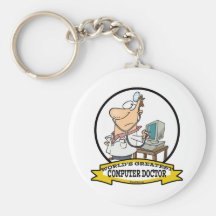 PLUS GRAND DOCTEUR MEN CARTOON D'ORDINATEUR DES MO PORTE-CLEFS