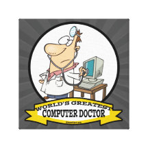 PLUS GRAND DOCTEUR MEN CARTOON D'ORDINATEUR DES MO IMPRESSIONS SUR TOILE