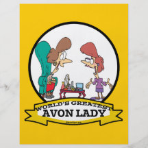 PLUS GRANDE DAME WOMEN CARTOON D'AVON DES MONDES PROSPECTUS CUSTOMISÉ