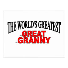 Plus grande grande mamie du monde carte postale