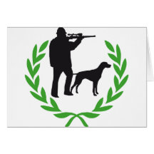plus hunter with dog carte de vœux