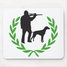 plus hunter with dog tapis de souris