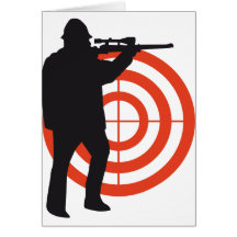 plus hunter with gun cartes de vœux