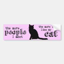 Plus j'aime mon chat - toutes les couleurs adhésifs pour voiture