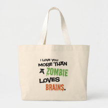 Plus qu'un zombi aime des cerveaux sac en toile