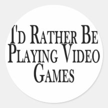 Plutôt jeux vidéo de jeu adhésif rond