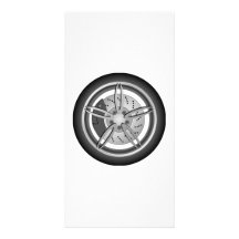 Pneu de voiture carte avec photo