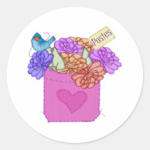 Poche complètement d'autocollant de petits bouquet