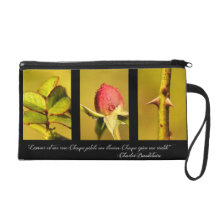 pochette citation sac à main avec dragonne