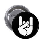 Pochoir de main de roche badges