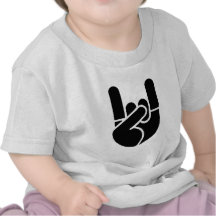 Pochoir de main de roche t-shirts