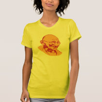 pochoir de portrait de l'Inde de gandhi rétro t-shirts