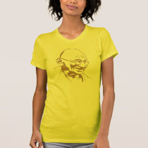 pochoir de portrait de l'Inde de gandhi rétro t-shirts