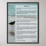 Poème de desiderata - mouette sur l'affiche de scè