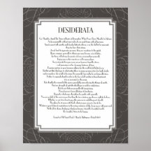 Poème de desiderata posters