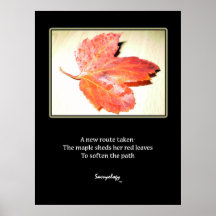 Poème d'érable de zen et copie d'art posters