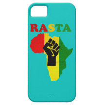 Poing de puissance noire de Rasta au-dessus de cas Coque iPhone 5 Case-Mate