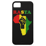 Poing de puissance noire de Rasta au-dessus de cas Coque iPhone 5 Case-Mate