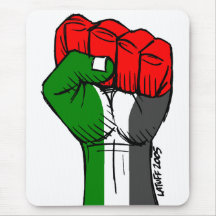 Poing palestinien Mousepad de Carlos Latuff Tapis De Souris