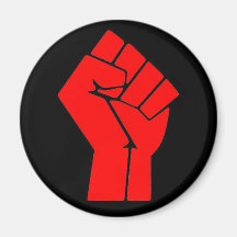 Poing rouge augmenté magnets pour réfrigérateur
