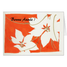 Poinsetia Bonne Année Cartes De Vœux
