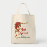 Poinsettia Bells épousant Fourre-tout Sacs En Toile