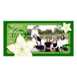 Poinsettia contemporaine de vacances photocarte personnalisée