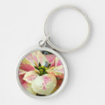 Poinsettia crème rose porte-clefs