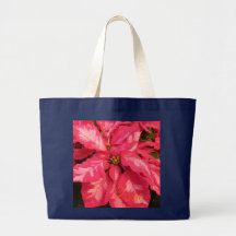 Poinsettia rose de menthe poivrée sacs en toile