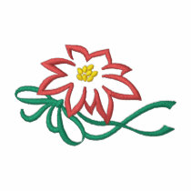 Poinsettia polos brodés