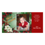 Poinsettias de carte photo de Noël Cartes Avec Photo