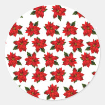 Poinsettias de vacances adhésifs