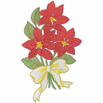 Poinsettias polos brodés