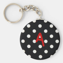 Point de polka "A" Keychain Porte-clé