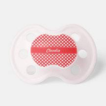 Point de polka blanc et rouge