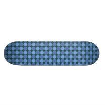 Point de polka bleu plateaux de planche à roulettes