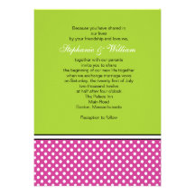 Point de polka de roses indien et faire-part de ma